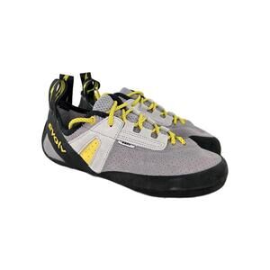 Evolv Defy Trax Lace Climbing Shoe US 8.5 Men's Gray Yellow Rock Climb